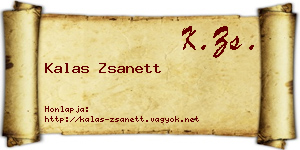 Kalas Zsanett névjegykártya